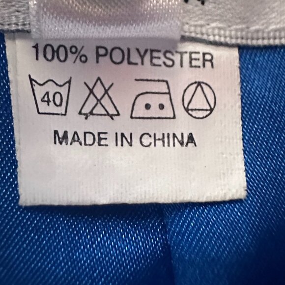 Jovani Blue Satin Sleeveless Rhinestone U Back Mermaid Trumpet Long Dress Sz 10 - Picture 10 of 15